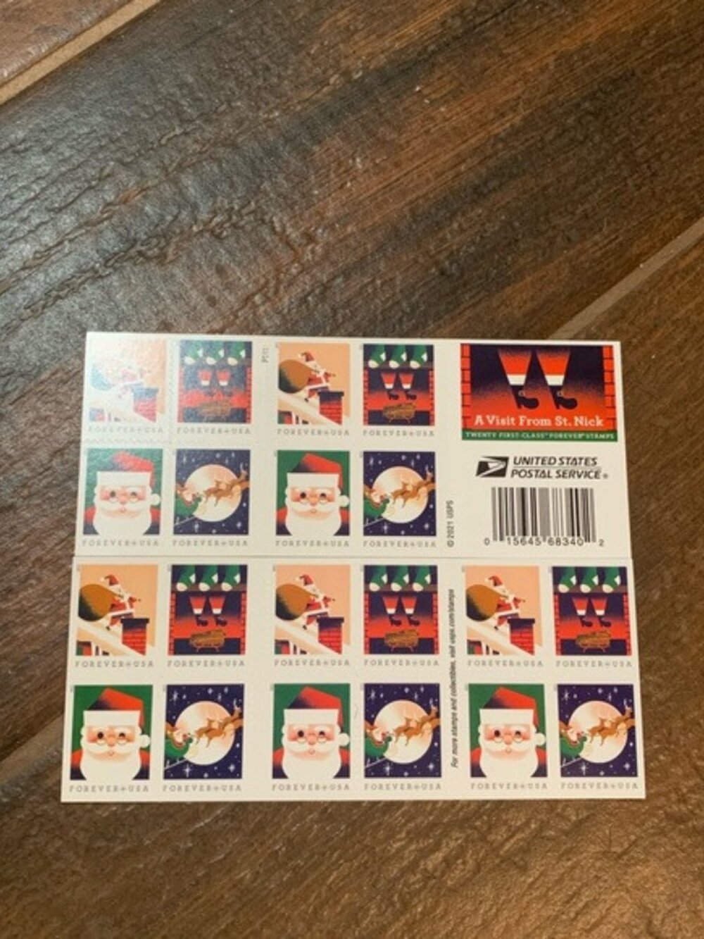 6000 A Visit From St. Nick Forever Stamps 500 Booklets of 20 6000 stamps